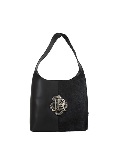 borsa john richmond in pelle nera e cavallino rwa25129bo