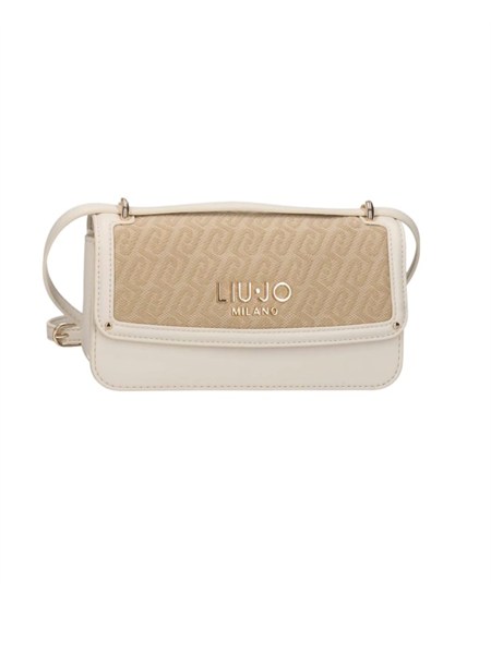 borsa liu jo donna in ecopelle e tessuto beige aa6073t378a