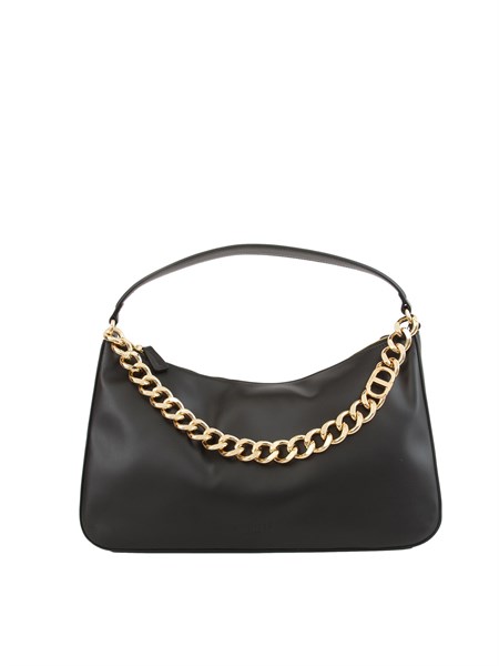 borsa media liliane twinset in pelle liscia nera 999tb7010