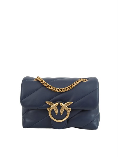 borsa mini love bag puff pinko in pelle blu 100039a0f2