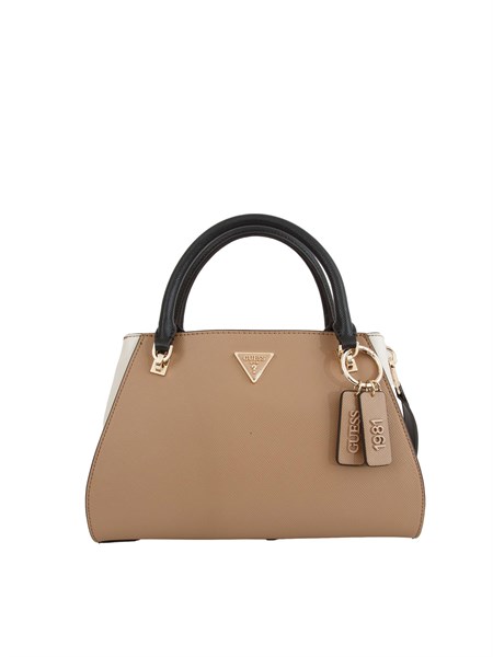 borsa noelle guess jeans in ecopelle cipria e bianco hwzg9672070