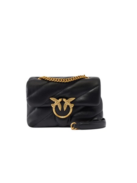 borsa pinko mini love bag puff in pelle nera e fibbia oro 100039a0f2