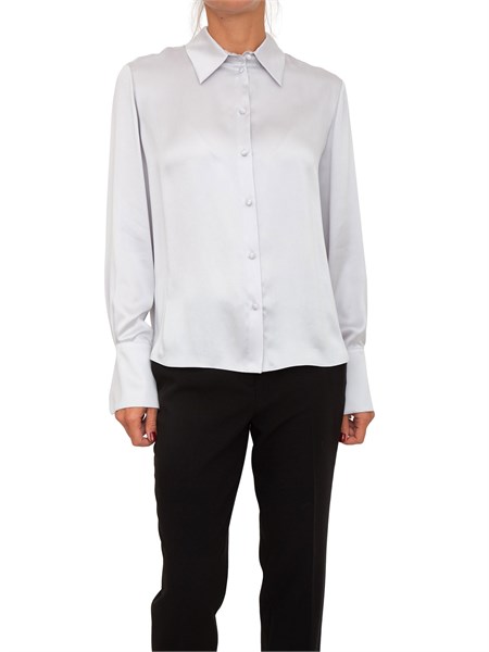 camicia blugirl in raso grigio rf5183t102a