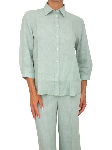 camicia emmgirello di emme marella in puro lino verde acqua emmgirello