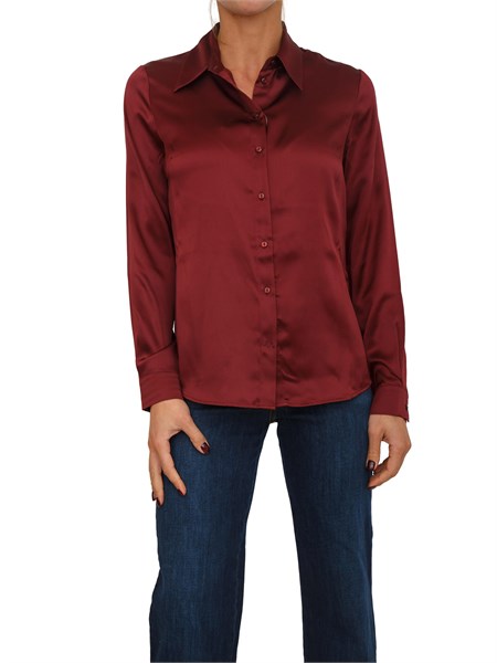 camicia faustina nenette in seta bordeaux faustina