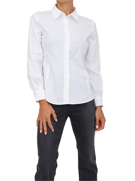 camicia manica lunga donna i blues bianco pialla