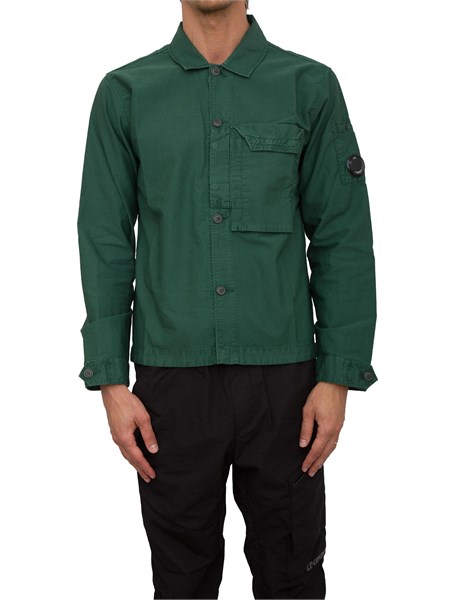 camicia manica lunga uomo cp company verde 16cmsh153a006406o
