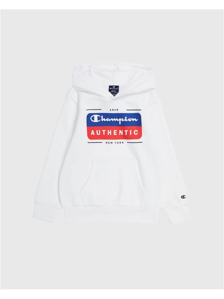 CHAMPION CHAMPION 306512 Ww001 Felpa Capp Bianco Bambino