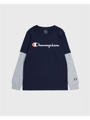 CHAMPION CHAMPION 306503 Bs501 T-Shirt Man Lunga Blu Bambino in T-shirt