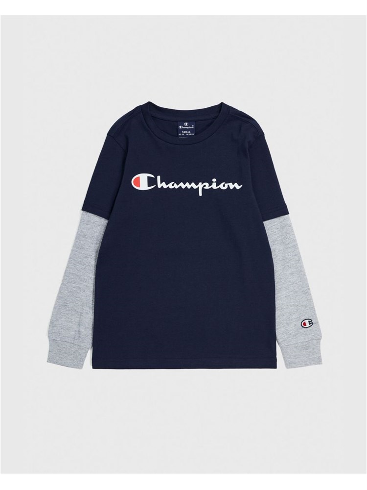 CHAMPION CHAMPION 306503 Bs501 T-Shirt Man Lunga Blu Bambino