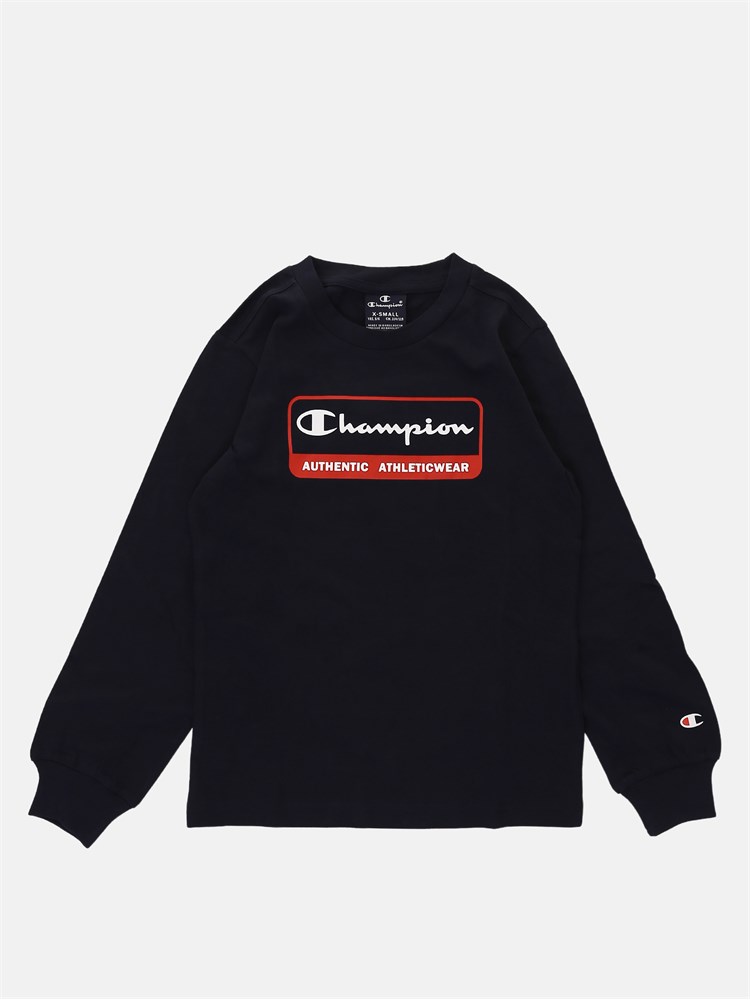 CHAMPION CHAMPION 306518 Kk001 T-Shirt Man Lunga Nero Bambino