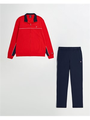 CHAMPION CHAMPION 219942 Rs032 Tuta Full Zip Rosso-Nero Uomo in Tute