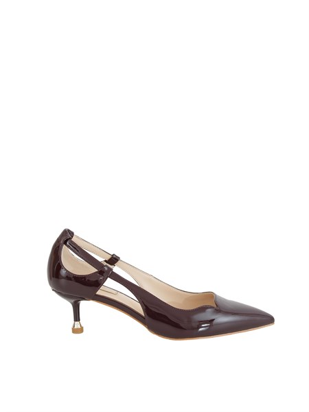 decollete liu jo deva in vernice bordeaux con cut out sf5013ex004