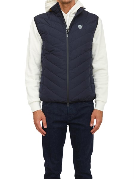 down waistcoat blu