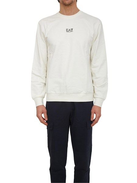 felpa ea7 emporio armani in cotone avorio 8npm30pjvrz