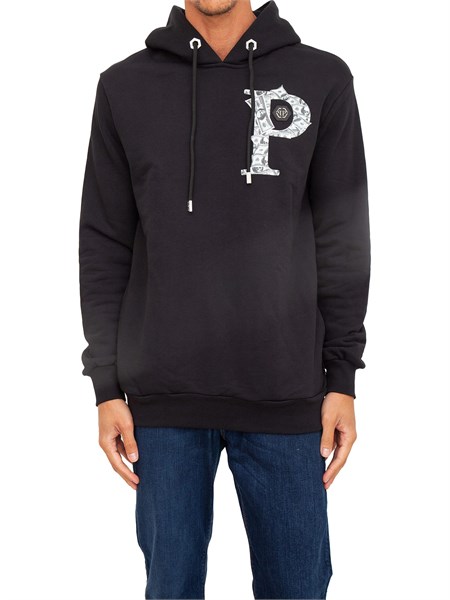 felpa uomo philipp plein nero mjb2513pjo002n