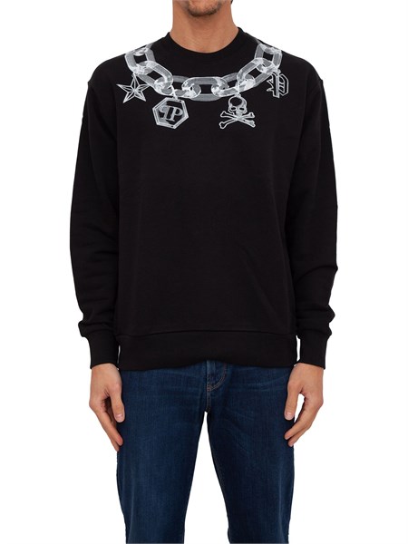 felpa uomo philipp plein nero mjo0886pjy002n