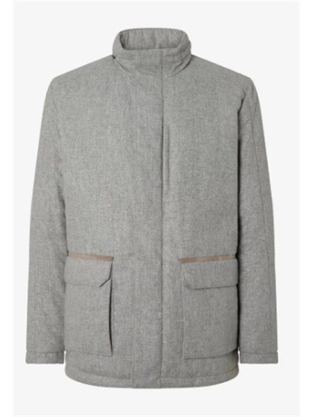 field jacket corneliani uomo in esclusivo tessuto tecno cashmere grigio 2625m92620143