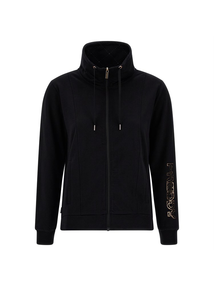 FREDDY FREDDY F3WBCS4 N Felpa Zip Nero Donna