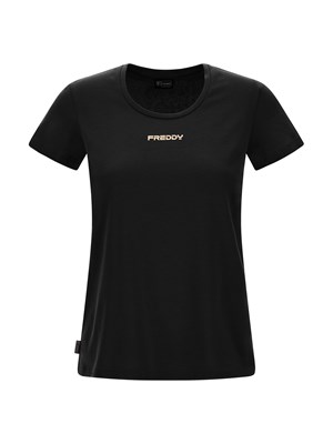 FREDDY FREDDY F3WBCT1 N T-Shirt Man Corta Nero Donna in T-shirt