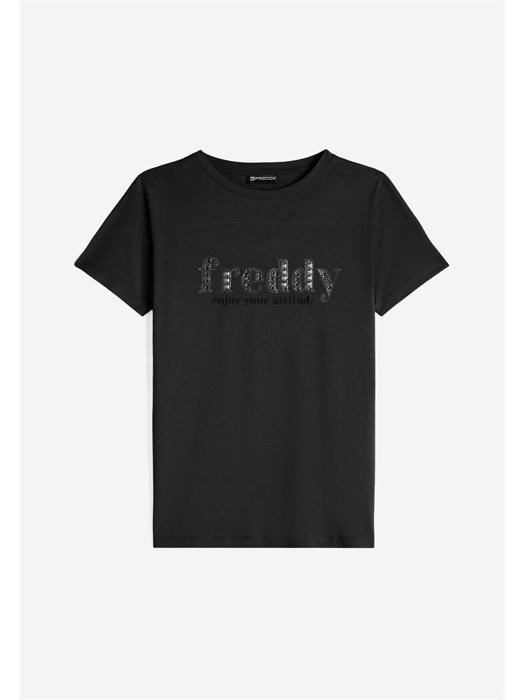 FREDDY FREDDY Wsdt2 N T-Shirt Mc Grigio Donna