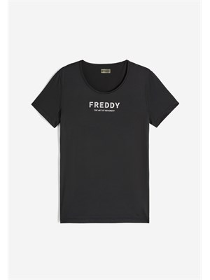 FREDDY FREDDY Wsft1 N T-Shirt Mc Nero Donna in T-shirt