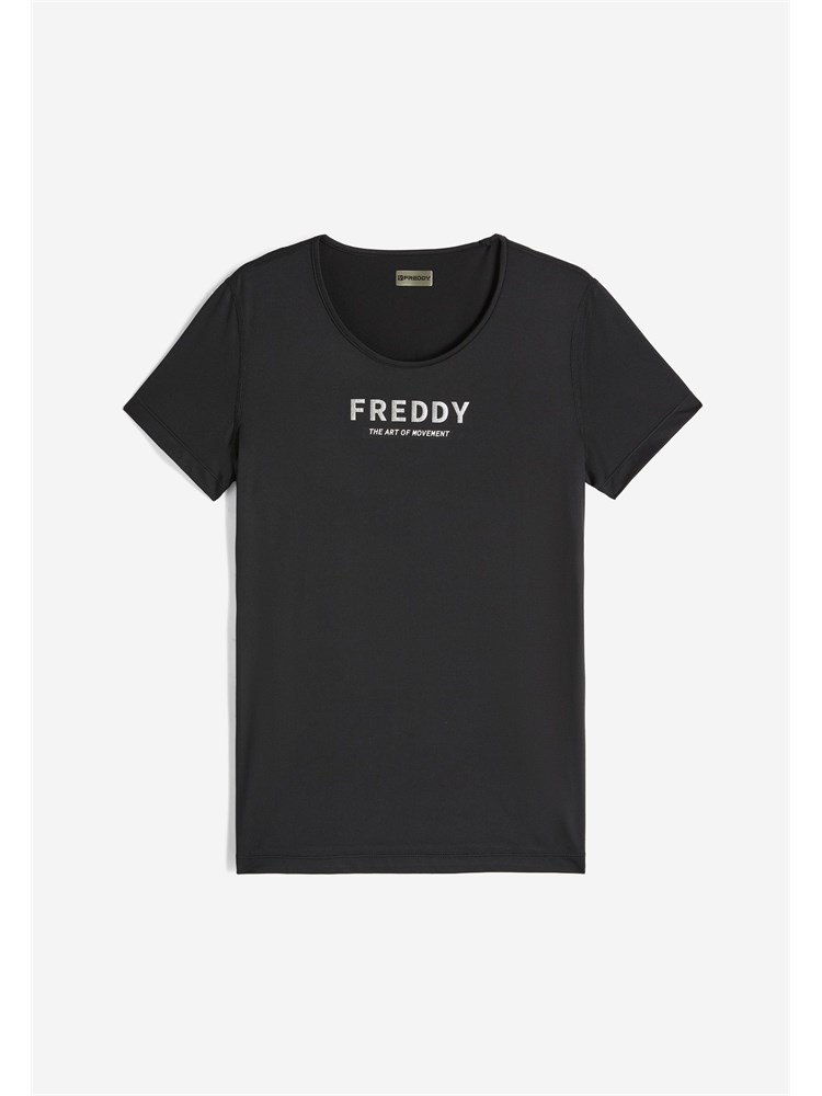 FREDDY FREDDY Wsft1 N T-Shirt Mc Nero Donna