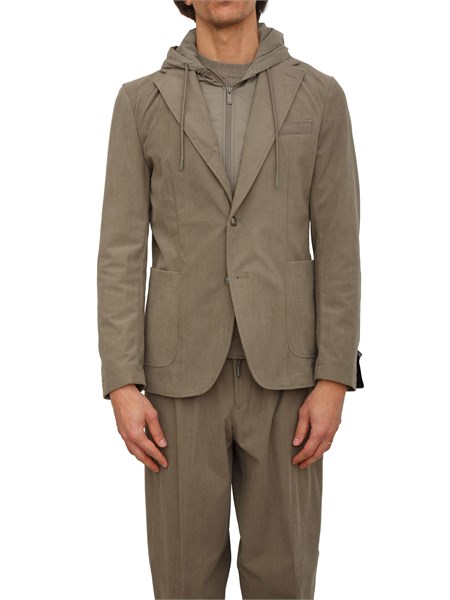 giacca giubbotto boss uomo in velluto verde con cappuccio p hanry hd wg 254f50549394