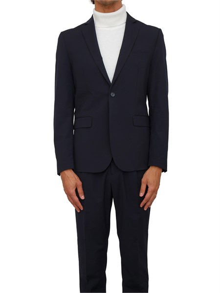 giacca luis antony morato regular fit in misto viscosa elastica blu mmjs00068fa600263