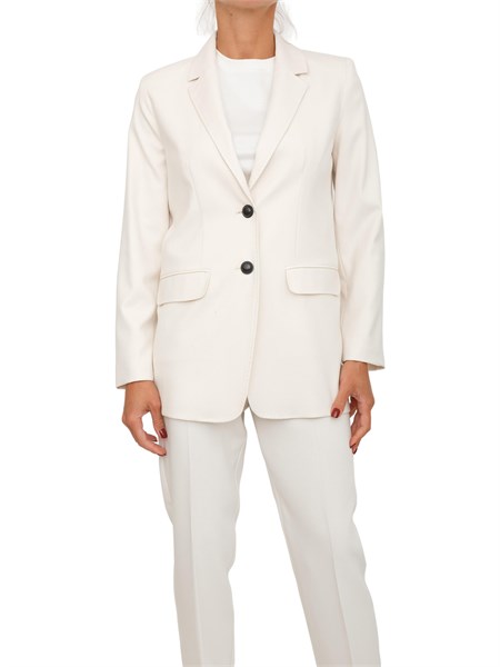 giacca monopetto agape emme marella in flanella di viscosa bianco agape