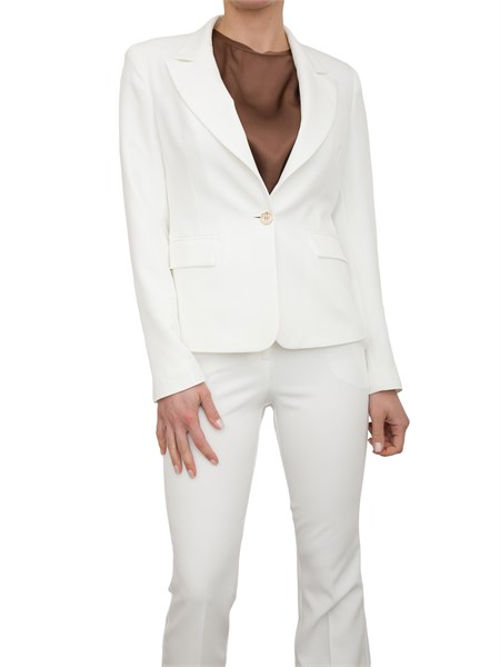 giacca monopetto donna fracomina bianco fr25sj1001w42901