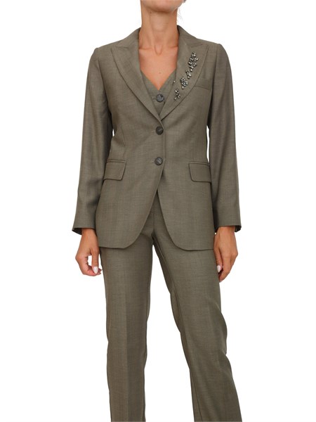 giacca monopetto donna marella verde impact