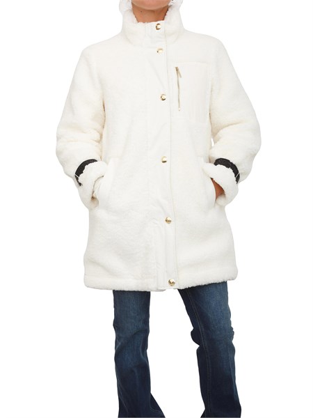giaccone reversibile liu jo donna in teddy imbottito avorio tf5047e0912