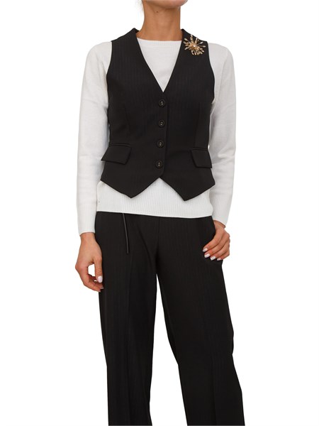 gilet elita kocca nero con spilla elitapgl7794abun3484