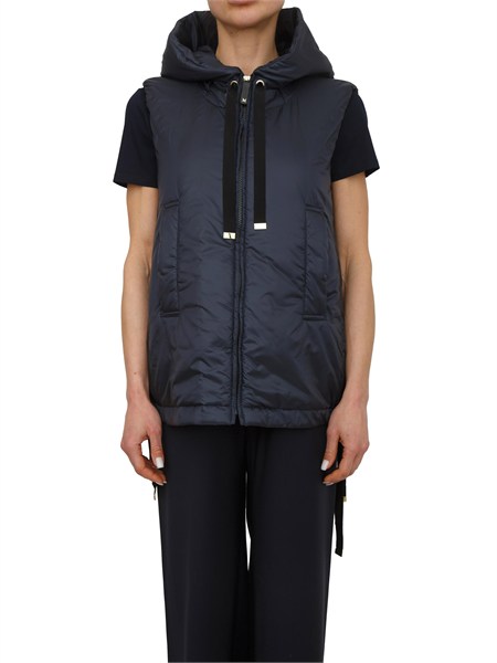 gilet greengo max mara the cube in tela antigoccia blu greengo