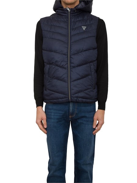 gilet uomo guess jeans blu m4yn21wg9p2