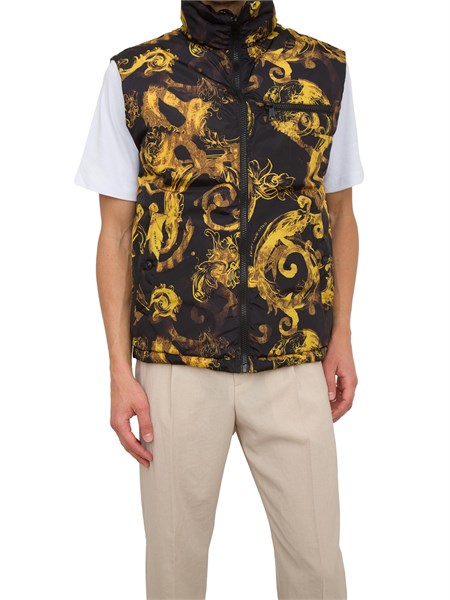 gilet uomo versace jeans couture nero 76gau422cqs85