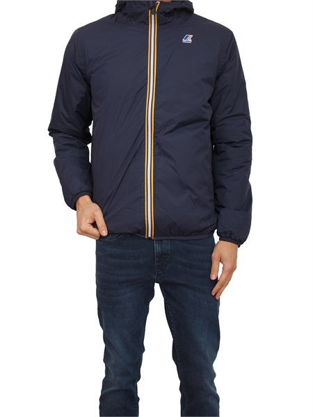giubbino unisex claude k way in tessuto blu k61273w