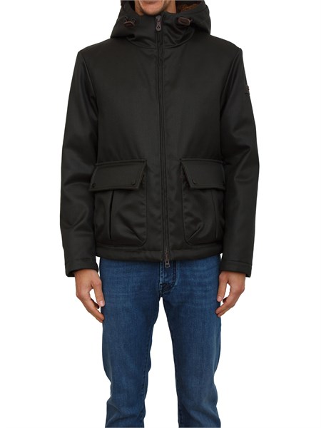 giubbino uomo peuterey in drill di lana verde peu5601dougalsrpecofur