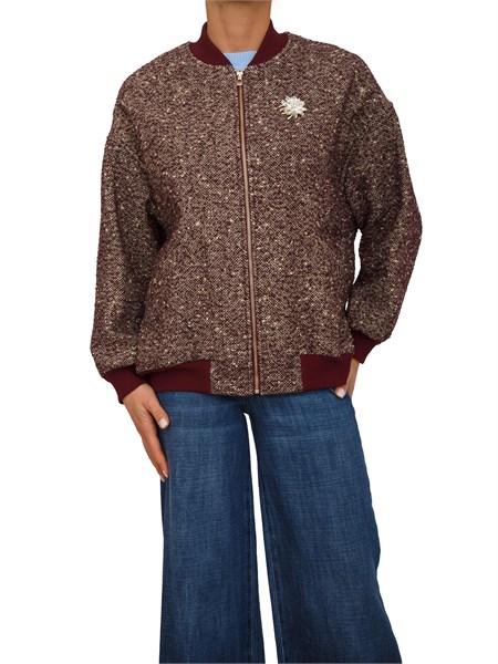 giubbotto eliano di kocca in misto lana bordeaux elianopgb7928abfa0000