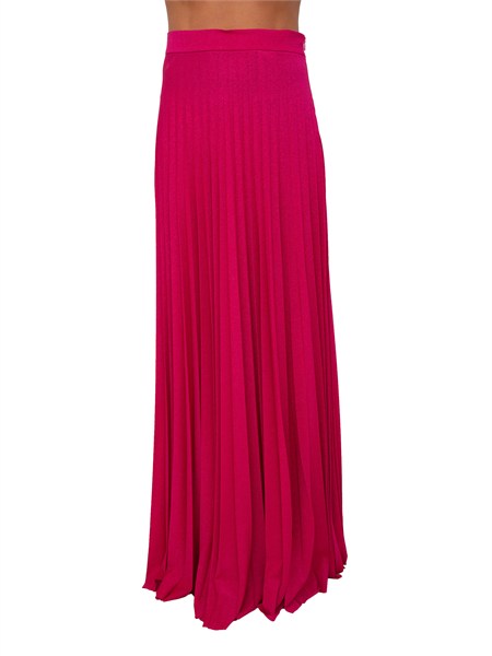 gonna fuxia oringa kocca in tessuto lurex plisse oringago8937