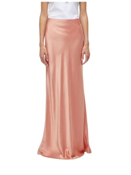 gonna lunga blugirl in raso di viscosa rosa ra6168t448a