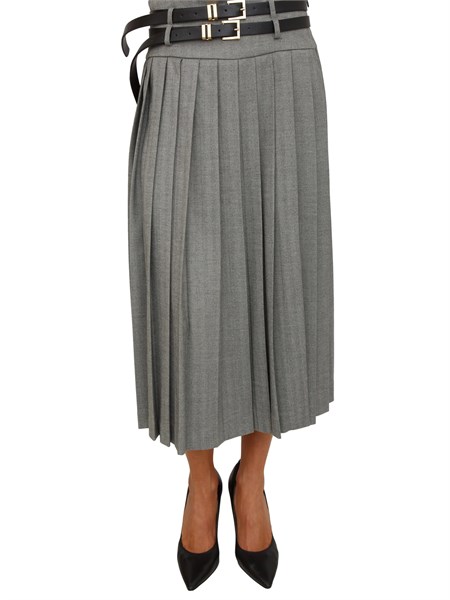 gonna plisse goswin kocca in misto viscosa spigata grigia goswinpgo7694abfa3476