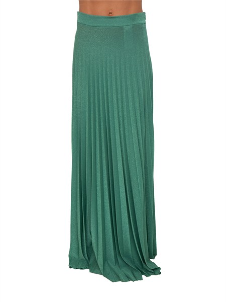 gonna verde oringa kocca in tessuto lurex plisse oringago8937