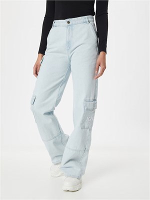 HYPE HYPE Karl Kani Kw231-042 Jeans Brwn Cargo Blu Donna in Jeans