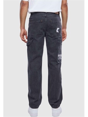 HYPE HYPE Karl Kani  Km233-049 Jeans Bl Baggy Wr Nero Uomo in Jeans