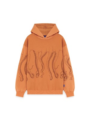 IUTER-OCTOPUS IUTER-OCTOPUS 23WOSH03 Fel.Cok Oct.Outlin Arancio Uomo in Felpe