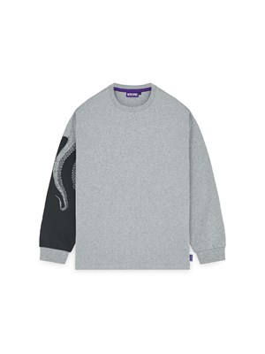 IUTER-OCTOPUS IUTER-OCTOPUS 23WOLS24 Tee L.G Oct.Side Grigio Uomo in T-shirt