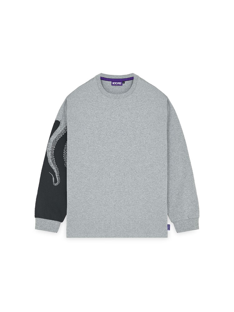 IUTER-OCTOPUS IUTER-OCTOPUS 23WOLS24 Tee L.G Oct.Side Grigio Uomo