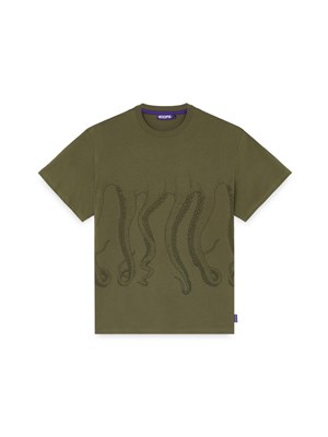 IUTER-OCTOPUS IUTER-OCTOPUS 23WOTS03 Tee Arm Oct.Outlin Verde Uomo in T-shirt